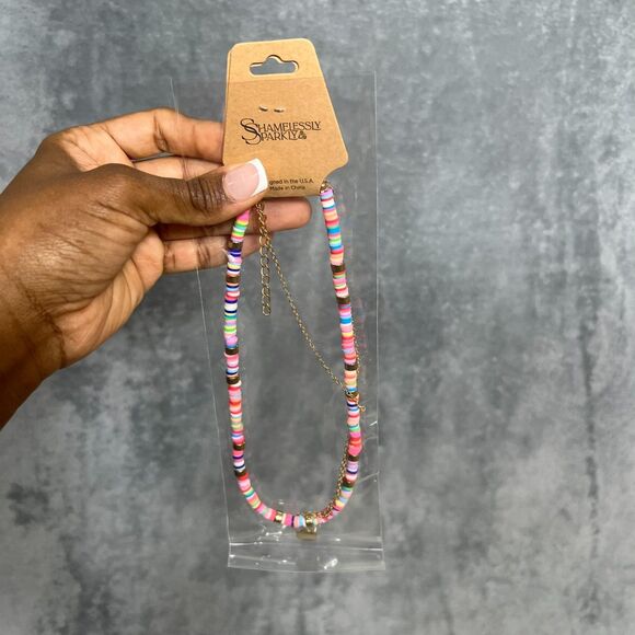 NWT Polymer Clay Beaded Necklace (Adjustable) - Picture 4 of 9